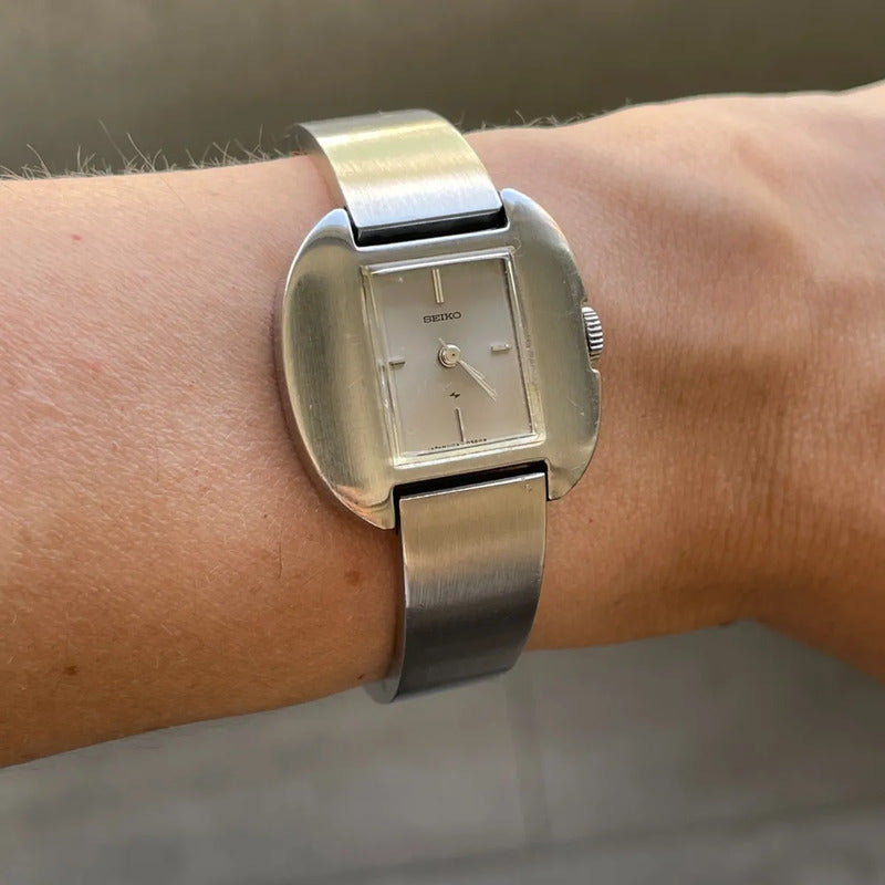 Seiko Silver Angel Mujer Vintage 1973 Raro A Cuerda Mecánico