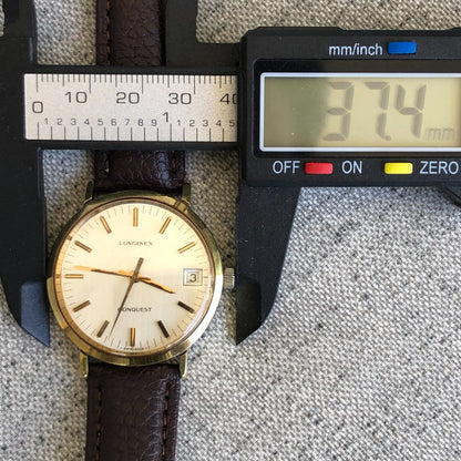 Reloj Longines Hombre Vintage Año 1960 Conquest Date Cuerda Manual