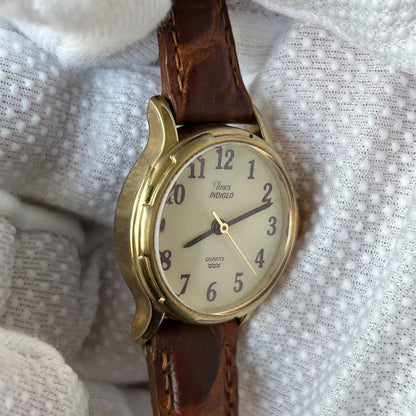 Reloj Timex Mujer Vintage 1997 Luz En Dial Pulsera Original