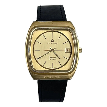 Reloj Certina Ds-5 Zafiro Hombre Años 80´s Quartz Dorado