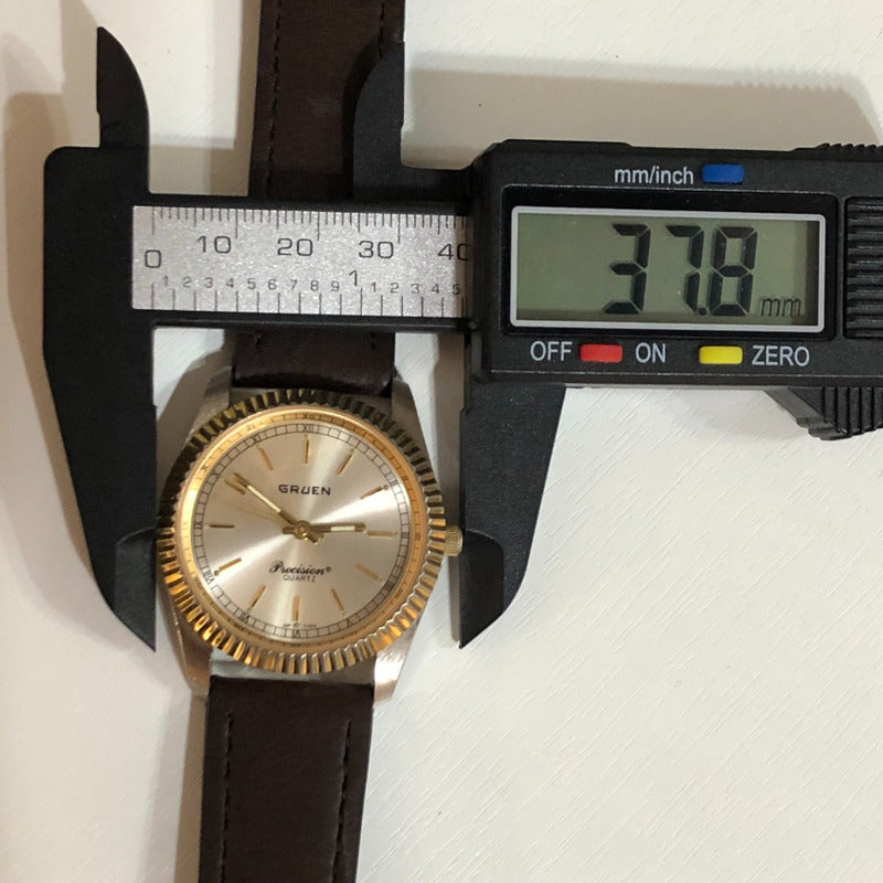 Reloj Gruen Precision Hombre 1995 Bisel Bicolor Swiss Parts