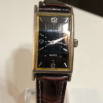 Reloj Perry Ellis Mujer Vintage Año 1999 Rectangular Dorado