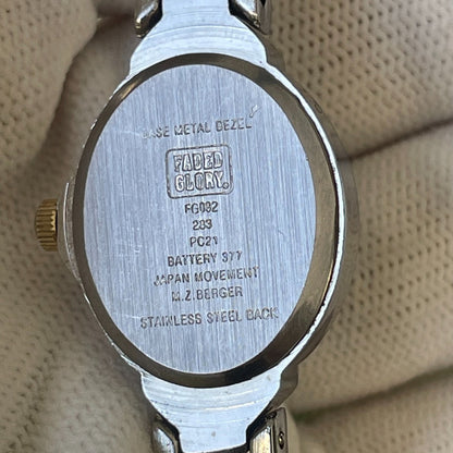 Reloj Faded Glory Mujer Año 1993 Oval Japan Mov Brazalete