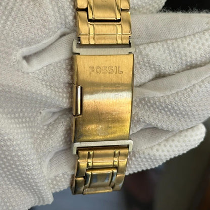 Reloj Fossil Flynn Chronograph Hombre Año 2017 Dorado Romano