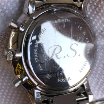 Reloj Fossil Hombre Año 2018 Cronógrafo Neutra  Acero Negro