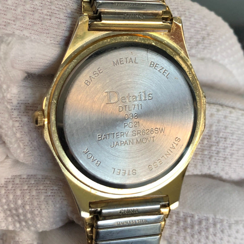 Reloj Details Hombre Año 2003 Dial Sunburst Correa Expandible