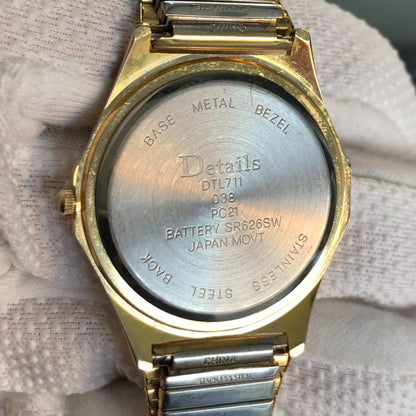 Reloj Details Hombre Año 2003 Dial Sunburst Correa Expandible