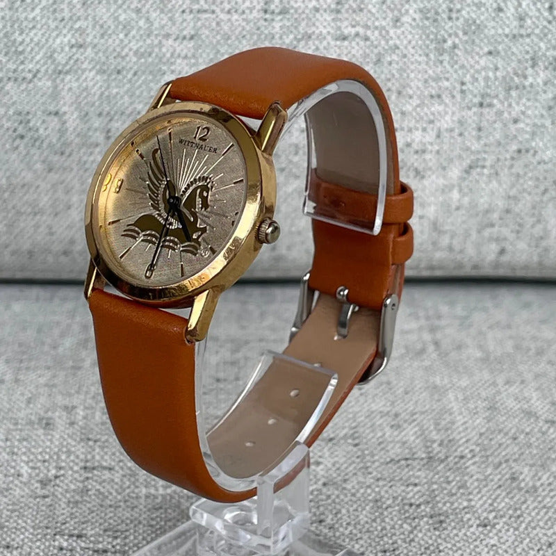 Reloj Wittnauer Hombre Año 1994 Pegasus Dorado Compacto
