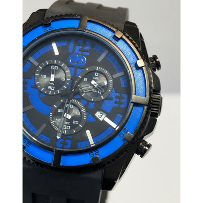 Reloj Marc Ecko Hombre Vintange 2000s Cronógrafo Bisel Azul