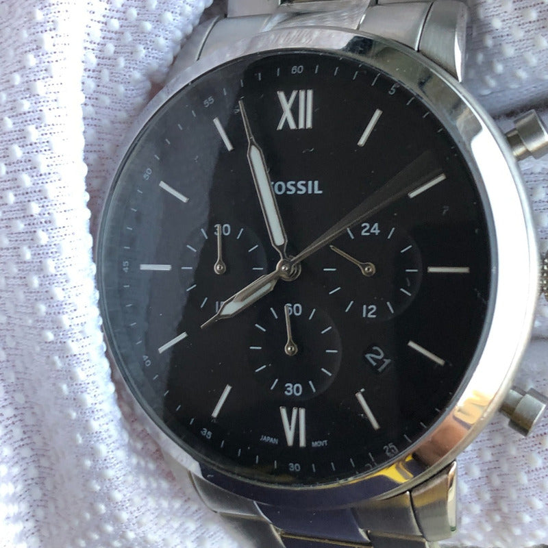 Reloj Fossil Hombre Año 2018 Cronógrafo Neutra  Acero Negro