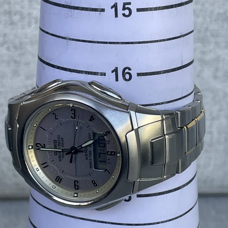 Reloj Casio Wave Ceptor Hombre 2004 Solar Ana-digi Escaso
