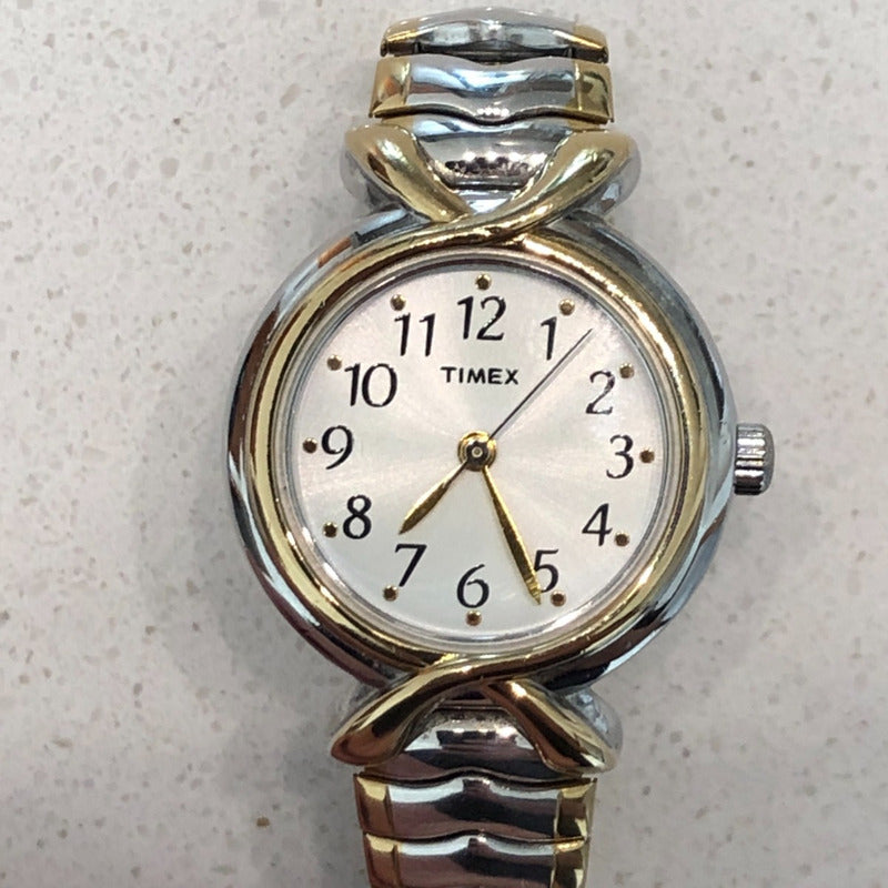 Reloj Timex Mujer Año 2014 Bicolor Correa Expansible 25mm