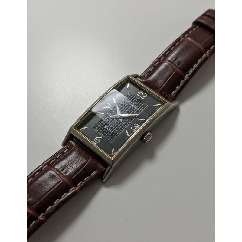 Reloj Perry Ellis Mujer Vintage Año 1999 Rectangular Dorado