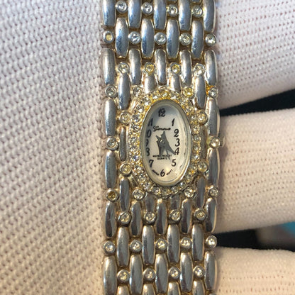 Reloj Geneva Mujer Años 90´s Brazalete Joya Incrustado