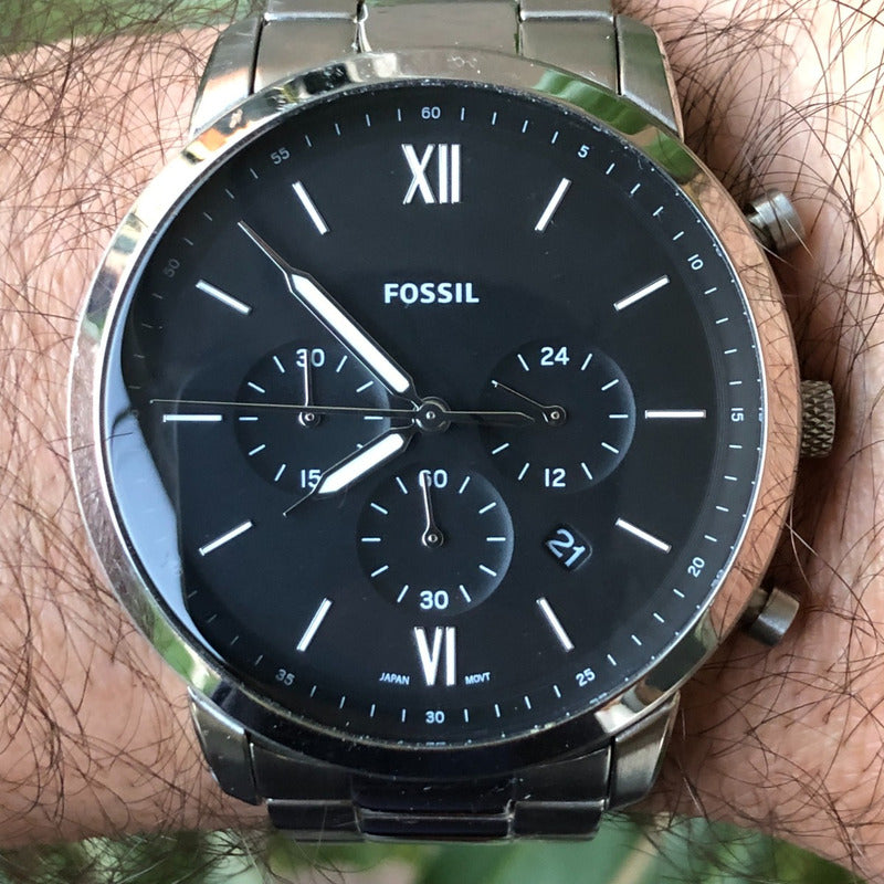 Reloj Fossil Hombre Año 2018 Cronógrafo Neutra  Acero Negro