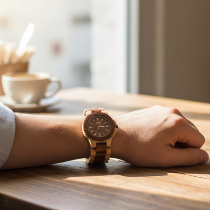Reloj Wewood Hombre Madera Arce Y Caoba Año 2013 Florencia