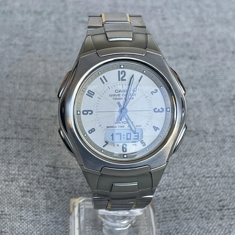 Reloj Casio Wave Ceptor Hombre 2004 Solar Ana-digi Escaso