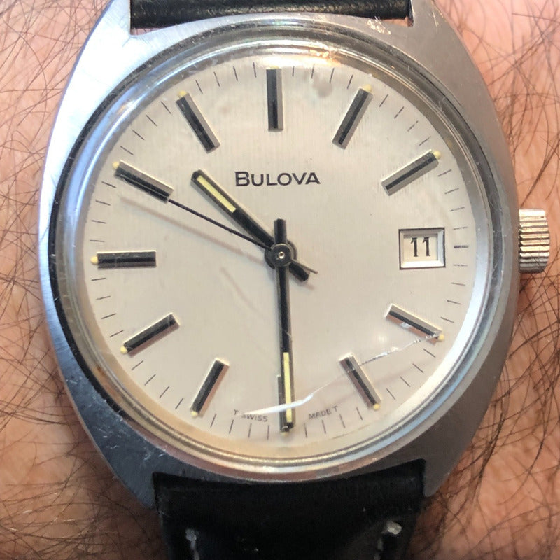 Reloj Bulova Hombre 1970 Suizo Cuerda Manual Leer Detalle