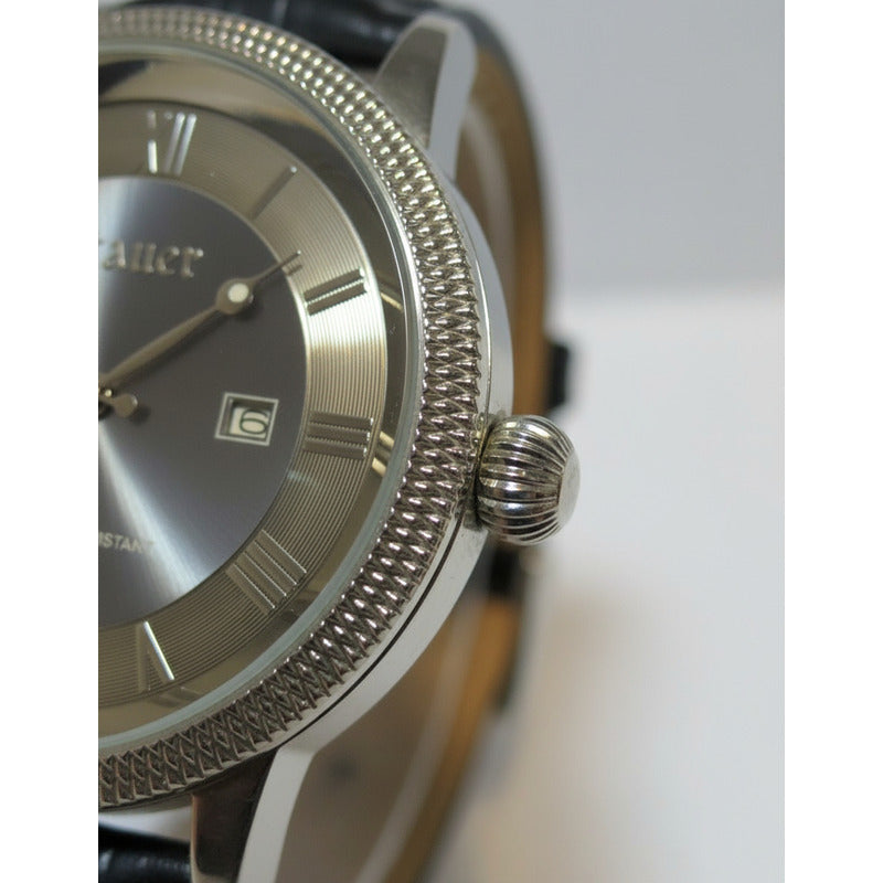 Reloj Stauer Hombre 2009 Gris Sunburst Nuevo Y Poco Común