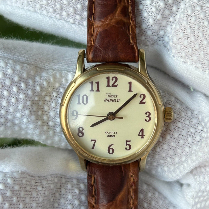 Reloj Timex Mujer Vintage 1997 Luz En Dial Pulsera Original