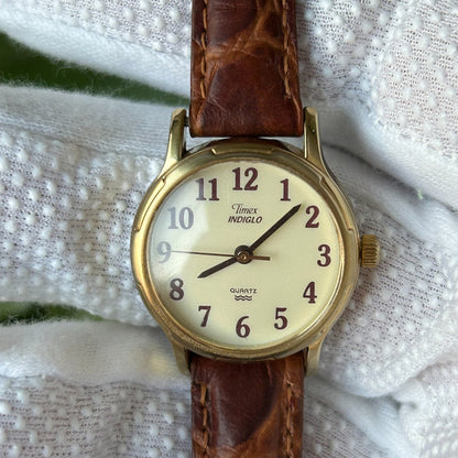 Reloj Timex Mujer Vintage 1997 Luz En Dial Pulsera Original