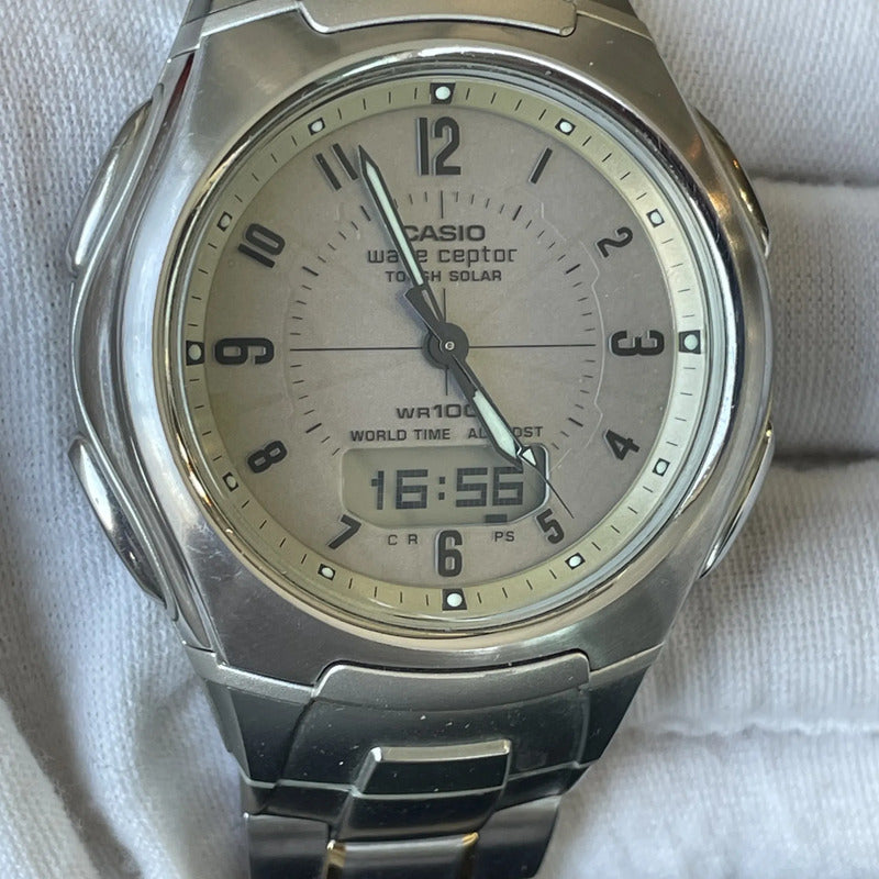 Reloj Casio Wave Ceptor Hombre 2004 Solar Ana-digi Escaso