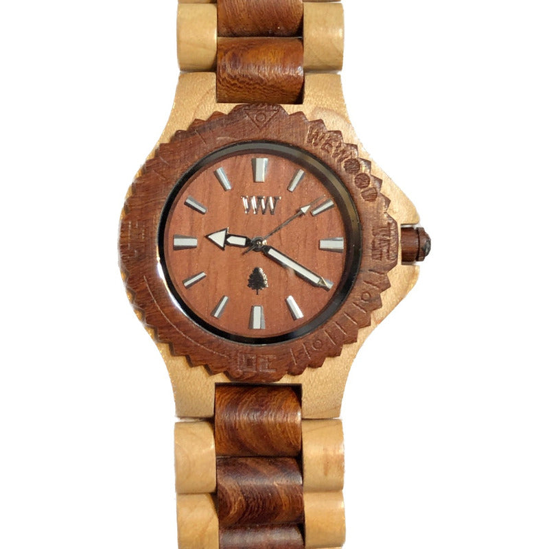 Reloj Wewood Hombre Madera Arce Y Caoba Año 2013 Florencia