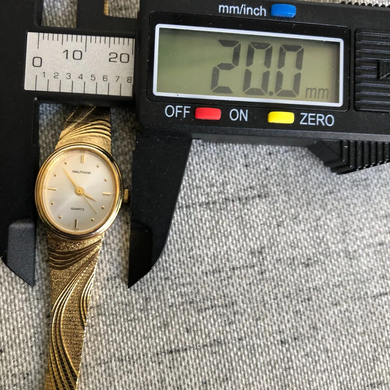 Reloj-joya Waltham Mujer Vintage 1994 Dorado Dial Sunburs