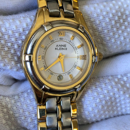 Reloj Anne Klein Ii Mujer Dial Blanco Two Tone 2001 Leer