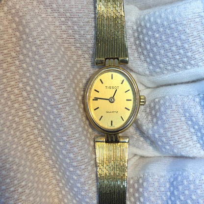 Tissot Lady Quartz 1980 Chapado Oro18k Brazalete Suizo