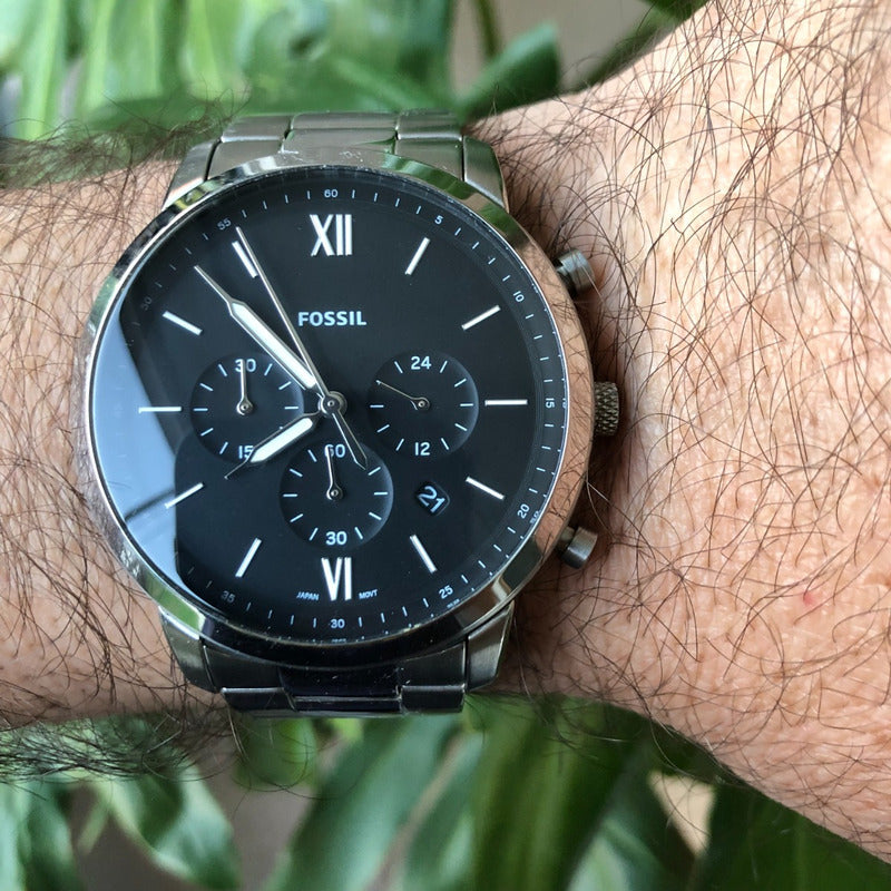 Reloj Fossil Hombre Año 2018 Cronógrafo Neutra  Acero Negro