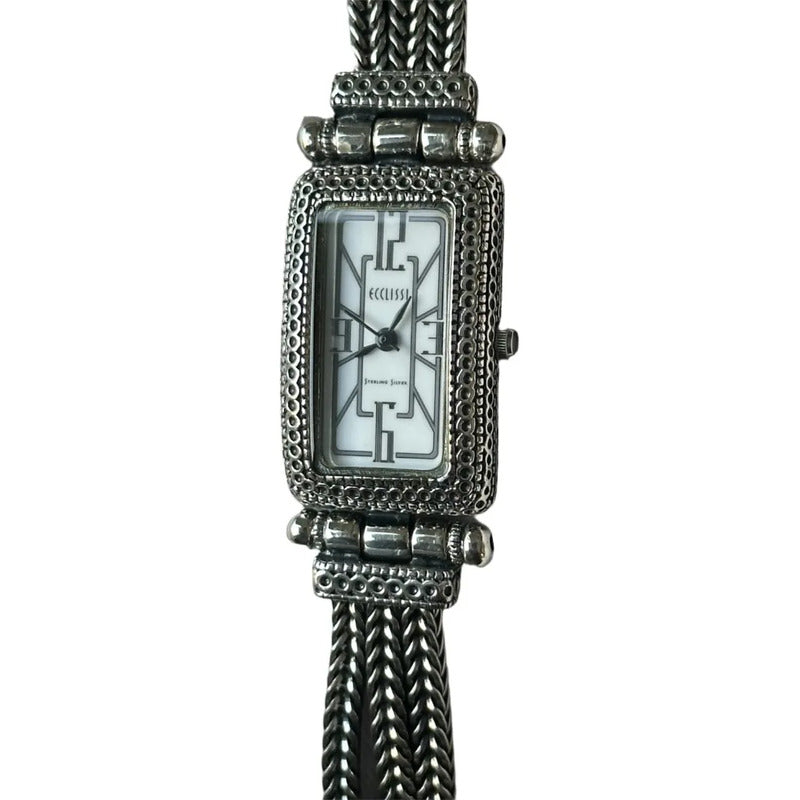 Reloj Ecclissi Mujer De Plata 925 Nuevo Deco Revival 2000´s
