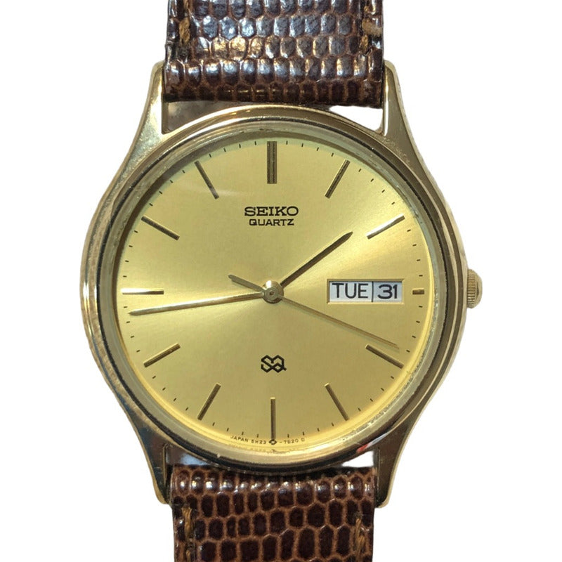 Reloj Seiko Hombre Año 1986 Vintage Sunburst Dorado Sq
