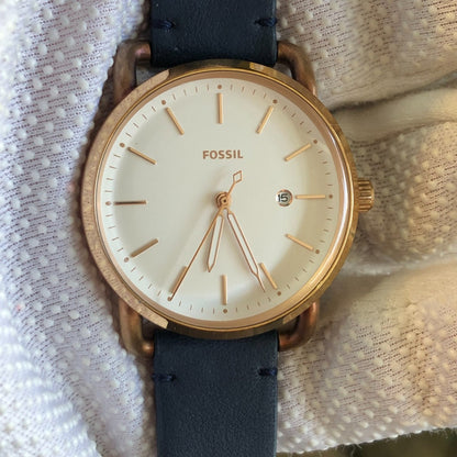 Reloj Fossil Mujer Año 2017 Rose Gold Minimal Correa Original