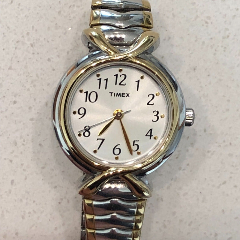 Reloj Timex Mujer Año 2014 Bicolor Correa Expansible 25mm
