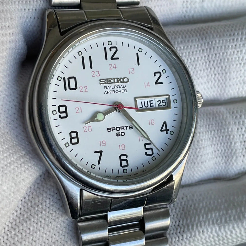 Reloj Seiko Railroad Approved Tn43 Hombre 1999 Diseño Ferroviario