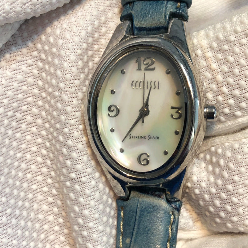 Reloj De Plata 925 Ecclissi Mujer Dial Madreperla Año 2004