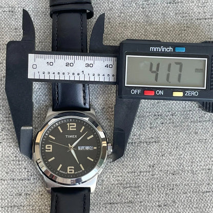 Reloj Timex Hombre Daydate Negro 2014 Indiglo Dial Cuadri