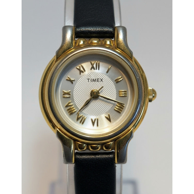 Reloj Timex Mujer Vintage Año 1991 Dial Blanco Waffle
