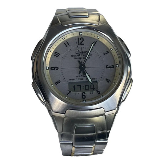 Reloj Casio Wave Ceptor Hombre 2004 Solar Ana-digi Escaso