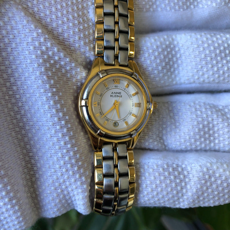 Reloj Anne Klein Ii Mujer Dial Blanco Two Tone 2001 Leer