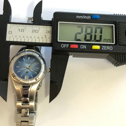 Reloj Fossil Mujer Año 2001 Blue Serie Sunburst Acero
