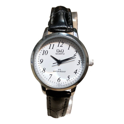 Reloj Q&q Vintage Mujer Dial Blanco Bajo Números Negros