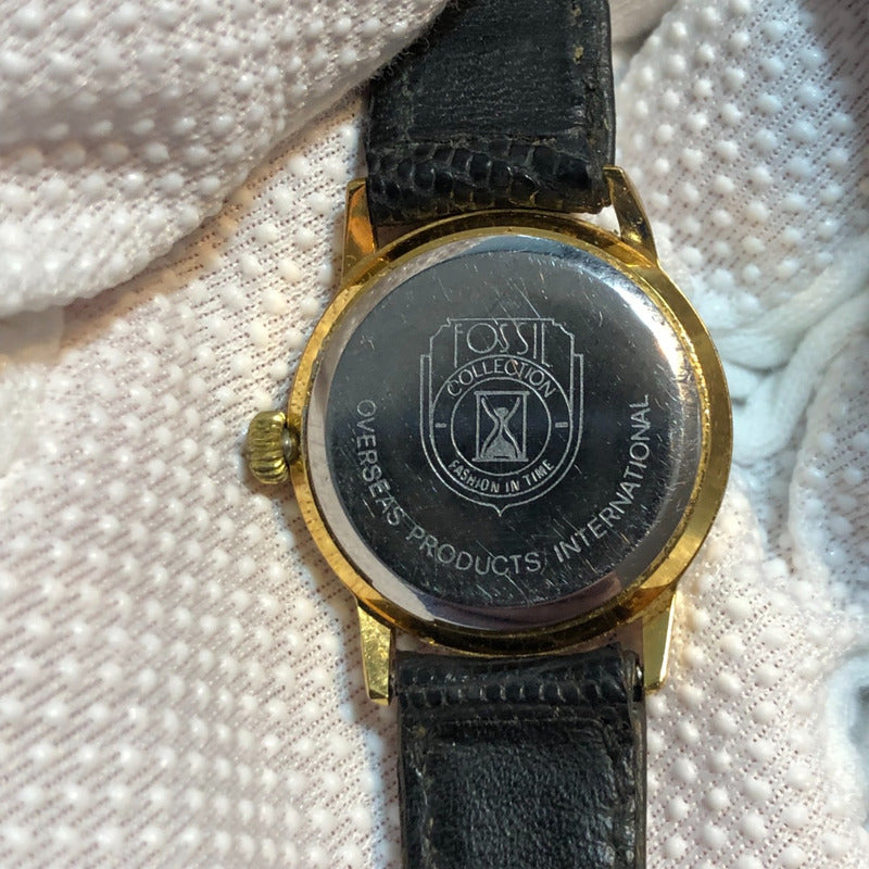 Reloj Fossil Mujer Años 80s Dorado Números Romanos Pionero