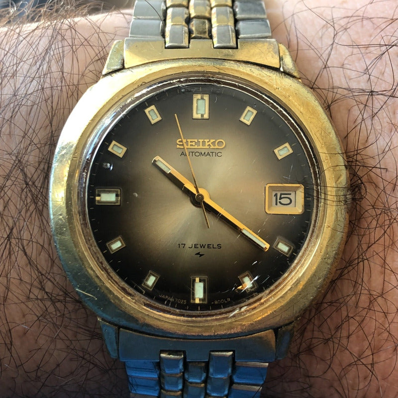 Reloj Seiko Hombre Año 1976 Ahumado 17 Jewels Automático