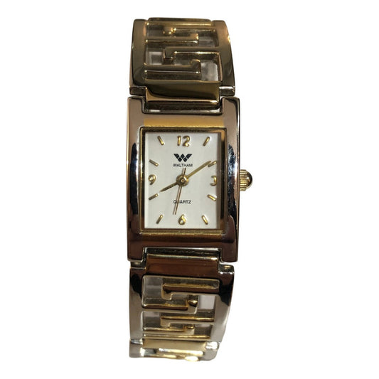 Reloj Waltham Bicolor Mujer Fines 90s Pulsera Greca Original