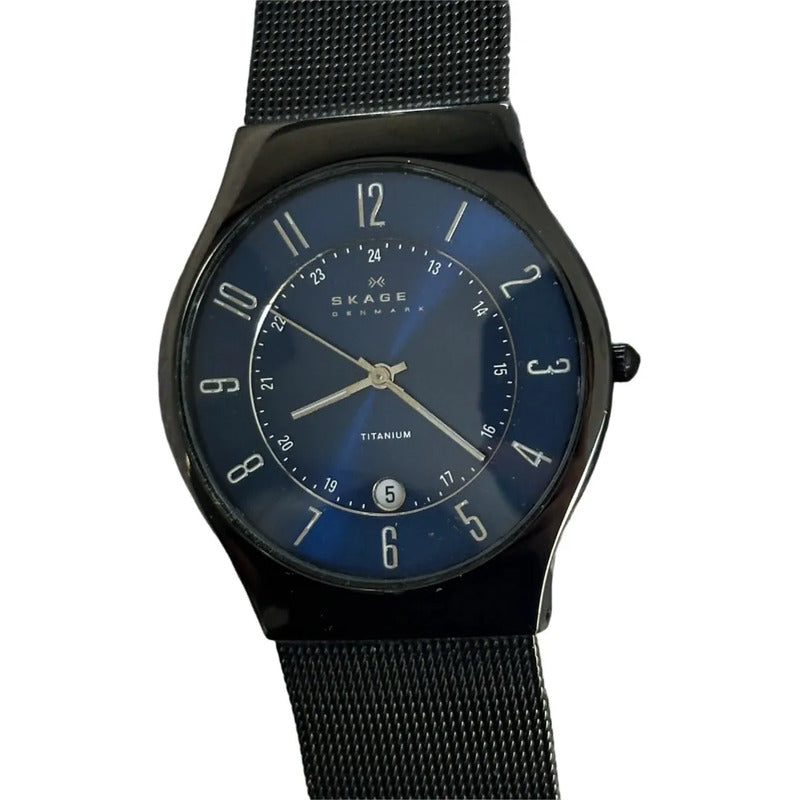 Skagen Danés Hombre Titanium 2004 Ultra Liviano Delgado Leer