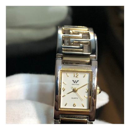 Reloj Waltham Bicolor Mujer Fines 90s Pulsera Greca Original