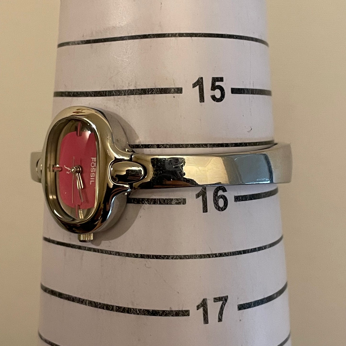 Reloj Joya Fossil F2 Mujer Y2K NOS Acero Año 2006 FUTURISTA