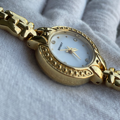 Reloj Joya Spirit Mujer Swiss Made Dorado 90´s Guilloché Radial